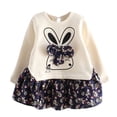 thumbnail image 1 of Robe de Fête pour Bébé Fille Tout-Petit Enfants Bébé Fille Rabbit Bunny Robe de Fête Princesse Florale Vêtements, 1 of 9