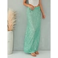 thumbnail image 6 of LMLYSoH Women's Sequins Long Skirts Low Waist Party Skirts Spring Summer Fashion Casual Skirts Streetwear, 6 of 9