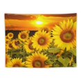 thumbnail image 5 of Shiartex Sunflowers Wall Tapestry, Sunflower Field in The Sunset Tapestry Wall Hanging Yellow Floral Tapestry for Bedroom Living Room Dorm 50x40inch, 5 of 6