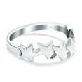 thumbnail image 2 of Stars Sideways Plain Ring Oxidized Band Solid 925 Sterling Silver Size 7, 2 of 6