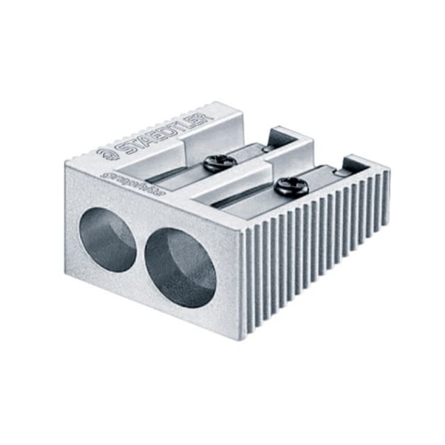 Staedtler Metal Sharpener, Double Hole for Pencils and Colored Pencils