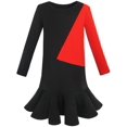 thumbnail image 3 of Parent-child Mother Daughter Dress Color Block Contrast 10, 3 of 8