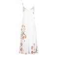 thumbnail image 5 of SMihono Women's Summer Spaghetti Strap Dress Floral Print Loose Fit Long Maxi Dresses Beach Sundress with Pockets White 12, 5 of 5