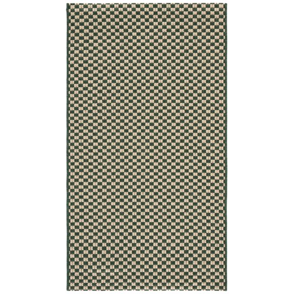 SAFAVIEH Courtyard Flint Checkered Indoor/Outdoor Area Rug, Dark Green/Beige, 2'7" x 5'