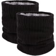 thumbnail image 1 of Neck Warmer Gaiter Tube Polar Fleece Ski Winter Face Cover Mask Cold Weather Face Scarf (2 Pack Black), 1 of 7