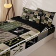 thumbnail image 3 of Erosebridal Camo Patchwork Checkered Zipper Twin Comforter Sets with Fitted Sheet and 2 Pillowcases,Rustic Farmhouse Hunting Zipper Bedding Set For Boys,Black Reversible,4 Pieces, 3 of 7