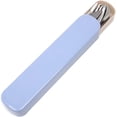 thumbnail image 3 of Ensemble de Couverts Réutilisables en Acier Inoxydable 304 3 Pcs avec Boîte en Plastique Bleue - Couteau, Fourchette, Cuillère, 3 of 7