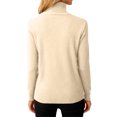 thumbnail image 5 of Hearthz Womens Fleece Tops Long Sleeve Mock Turtleneck Base Layer Women Winter Warm Plush Thermal Tops for Women, 5 of 6