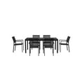 thumbnail image 2 of Pangea Home David 7-piece Modern Aluminum Frame Patio Dining Set in Black, 2 of 17