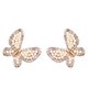 thumbnail image 1 of 1 par de encantadores pendientes de mariposa con piedra de cristal para mujer, diseño exquisito, pendientes de fiesta a la moda, regalo de Navidad para niña, 1 of 2