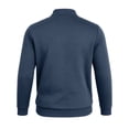 thumbnail image 6 of TOUMENY Men Zip Up Sweater High Neck Long Sleeve Solid Casual Comfy Slim Fit Pullover Fashion Knit Fall Winter Layer Tops Jacket Blue S, 6 of 7