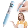thumbnail image 3 of 3 Pack Multicolor Ballpoint Pens, 10-in-1 Colored Ballpoint Pen, 0.8mm Fine Point Smooth Writing, Retractable Ballpoint Pens for Office Classroom Study Work, 3 of 9