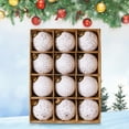 thumbnail image 2 of YIKA 12PCS Christmas Ball Ornaments Christmas Tree Decoration Holiday Multiple Styles Ornaments For Christmas Trees Party Ball Decoration, 2 of 7