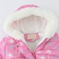 thumbnail image 4 of dmqupv Boys Raincoat Winter Clothes for Girls Sherpa Fleece Lined Heavyweight Jacket Hooded Windbreaker Thick Warm Parka Coats Pink,Size for 4-5 Years, 4 of 9