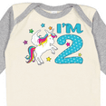 thumbnail image 4 of Inktastic I'm Two Unicorn Second Birthday Boys or Girls Long Sleeve Baby Bodysuit, 4 of 5
