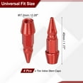 thumbnail image 2 of Uxcell Spiked Shape Tire Valve Stem Caps Aluminum Alloy Car Wheel Valve Cap Universal Dustproof Red 45mm, 2 of 6