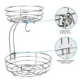 thumbnail image 6 of Bextsrack 2 Layer Disassembly Fruit Basket with Banana Holder for Countertop for kitchen-(Silver), 6 of 7