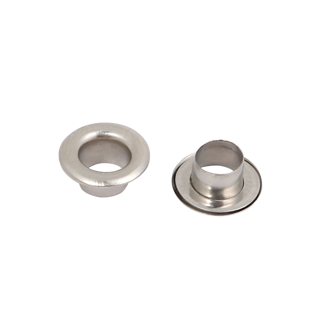 uxcell100pcs 4.5mm Iron Eyelet Grommets Silver Tone w Washers for Clothes Leather