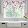 thumbnail image 4 of Wild Flowers Tie Up Curtains for Windows, Adjustable Balloon Window Shades, Farmhouse Country Floral Leaf Plant Kitchen Window Treatments Adjustable Roll Up Curtain for Basement/Nursery 52"x45", 4 of 8