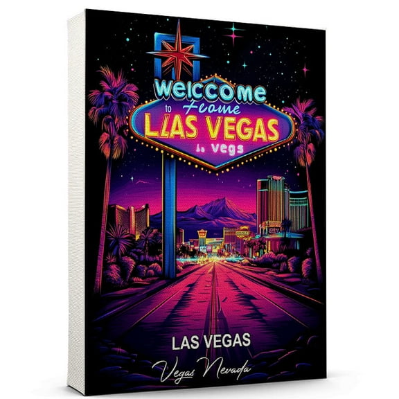 Las Vegas Travel Canvas Wall Art – Vegas Nevada Canvas – A Scenic Artwork That Evokes Calmness, Wanderlust, and Connection with the World