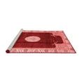 thumbnail image 2 of Ahgly Company Machine Washable Indoor Square Abstract Red Modern Area Rugs, 5' Square, 2 of 4