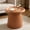 20" Brown, variant on Shaiailed 27" White Round Coffee Table,Low Round Coffee Table with Fluted Pedestal,Modern End Tables,Small Circle End Table for Living Room