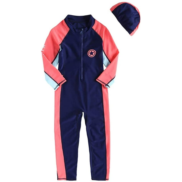 Combinaison de Surf Garçon Fille une Pièce Manches Longues Combinaison de Plongée Natation