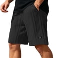 thumbnail image 2 of Mens Shorts Casual Summer Elastic Waist Textured Straight Leg Loose Fit Lightweight Lounge Shorts with Pockets, 2 of 5
