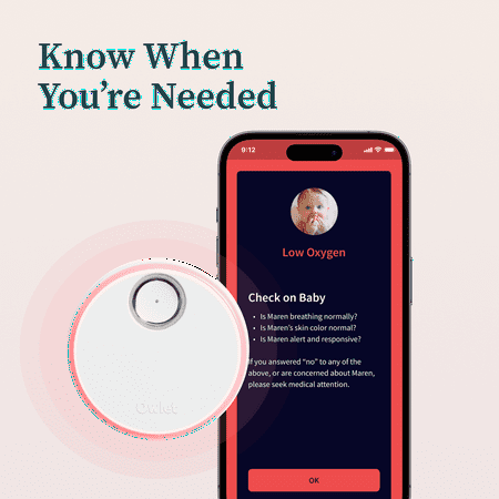 Owlet Dream Sock- FDA-Cleared Smart Baby Monitor with Live Health Readings & Notifications - Bedtime Blue