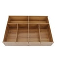thumbnail image 3 of Shisuyan Synthetic Material Multi Grid Storage Box Light Brown 1Set 14.15x10.02x3.14in, 3 of 9