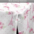 thumbnail image 4 of Eiffel Dog Crate Cover, Spring Inspiration Pink Flowers Bouquet and Paris Landmark on Polka Dots, Easy to Use Pet Kennel Cover for Dogs, 35" x 23" x 27", Pale Pink Green White, by Ambesonne, 4 of 6