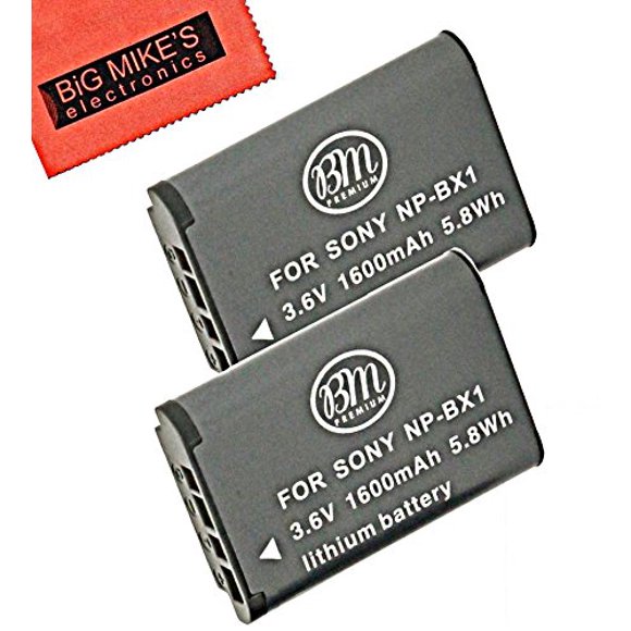 BM Premium Pack Of 2 NP-BX1 NP-BX1/M8 Batteries for Sony CyberShot Digital Cameras