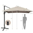thumbnail image 3 of Costway Parasol Déporté de Patio 10 Pieds X 13 Pieds en Aluminium, Rotation 360°, Inclinaison, Couleur Café, 3 of 10