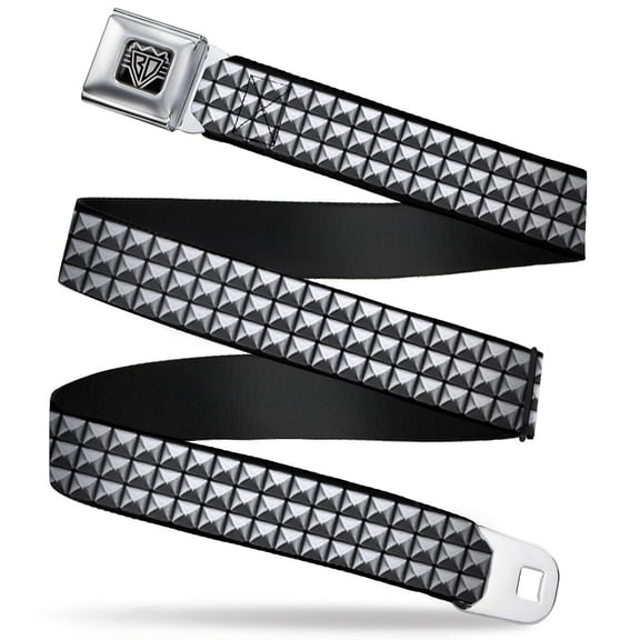 Buckle-Down Belt, Seatbelt Buckle Belt, Printed Studs, 30 to 44 Inches