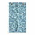 thumbnail image 1 of Waves Hanging Pocket Organizer, Rhythmic Bicolored Curved Horizontal Sea Lines Aquatic Motifs Illustration, Printed Polyester Storage Bag with Pockets, 21" x 31", Deep Sky Blue White, 1 of 2