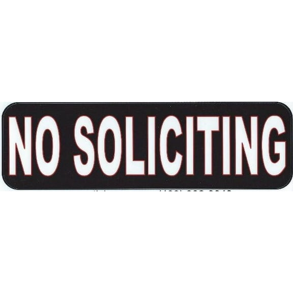 10in x 3in No Soliciting Magnet