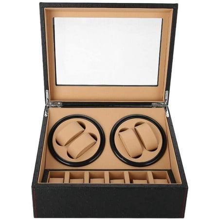 TFCFL Watch Winder 4+6 Automatic Luxury Watch Leather Display Box Storage Case Display Gift - Image 5