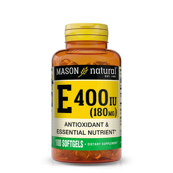 Mason Natural Vitamin 180 mg (400 IU) Antioxidant, Immune, Skin & Eyes, 100 Soft Gels