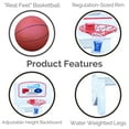 thumbnail image 3 of SWIMLINE Pool Basketball Hoop Poolside Game COOL JAM Heavy Duty With Metal Rim For Kids & Adults, Swimming Splash Hoops Games With Midsize Water Basketball, Toy For Pools, Outdoor Summer Hoops 9195M, 3 of 9