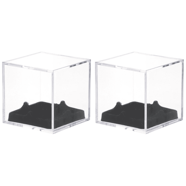 Vitrina acrílica transparente para béisbol soporte cuadrado para pelota de cubo