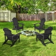 thumbnail image 5 of Sonerlic 1 Pack Outdoor Adirondack Plastic Fire Pit Chair for Patio,Deck and Garden,Black, 5 of 9