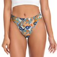 thumbnail image 1 of Balery Fashionable Paisley Tangas de Algodón para Mujer con Estampado – Ropa Interior Sexy, Transpirable, G-string-X-Large, 1 of 6