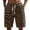 g-Coffee, variant on PIMSSY Men Shorts Corduroy Casual Relaxed Fit Summer Comfort Soft Elastic Waist With Pockets Simple Solid Color Bottoms