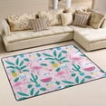 thumbnail image 2 of SKYSONIC Cute Flamingos and Plants Lightweight Carpet Mats Area Soft Rugs Floor Mat Doormat Decoration for Rooms Entrance 36x24 inches, 2 of 6