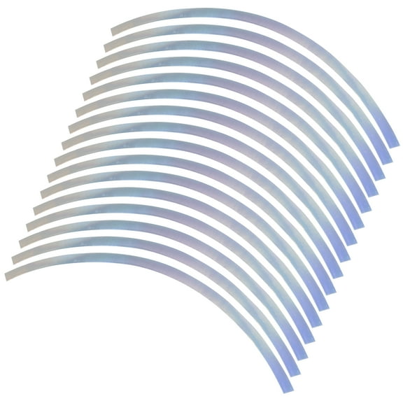 16pcs Fit 17" Wheel Motorcycle Car Bike Wheel Rim Sticker Strips Reflective Stripe Tape Reflector Replacement Multicolor