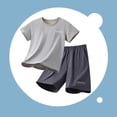 thumbnail image 5 of Qingpeng Kids Boys Summer Thin Breathable UPF Sun Protection Short Sleeve T-Shirt and Shorts Matching Outfit Set for Kids, 5 of 6