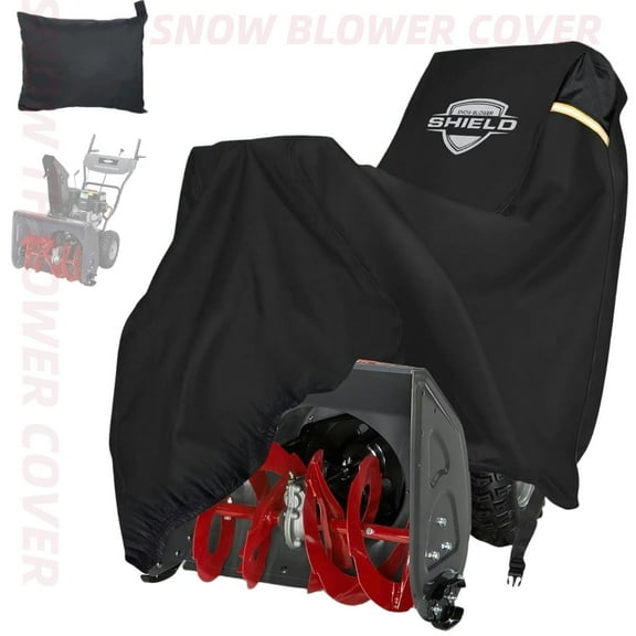 Snow Thrower Cover 600D Oxford Fabric, Waterproof, Dustproof and UV Protection, Durable Snow Blower Cover with Reflective Straps and Air Vents