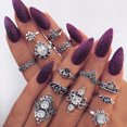 thumbnail image 1 of TIMIFIS Rings Knuckle Stacking Rings 13PC Ladies Vintage Silver Stack Ring Above Knuckle Combination Ring Set Rings for Women;Teen Girls;Man ummer, 1 of 3