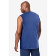 thumbnail image 2 of KingSize Men's Big & Tall Shrink-Less Lightweight Muscle T-Shirt - 7XL, Heather Navy, 2 of 4