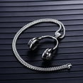 thumbnail image 4 of K-KED Mens Headphone Music Hip Hop DJ Rapper Necklace Pendant Delicate Jewelry Chain-Silver, 4 of 6